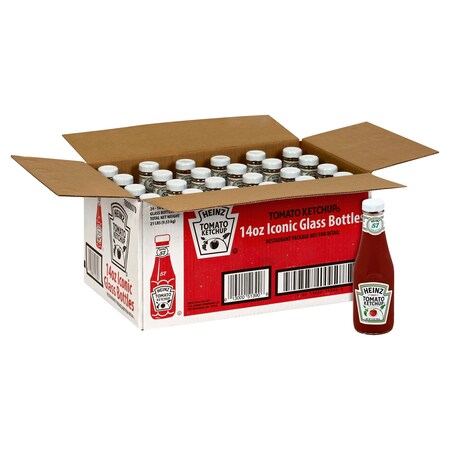 Heinz Heinz Glass Bottle Ketchup 14 oz., PK24 10013000513903
